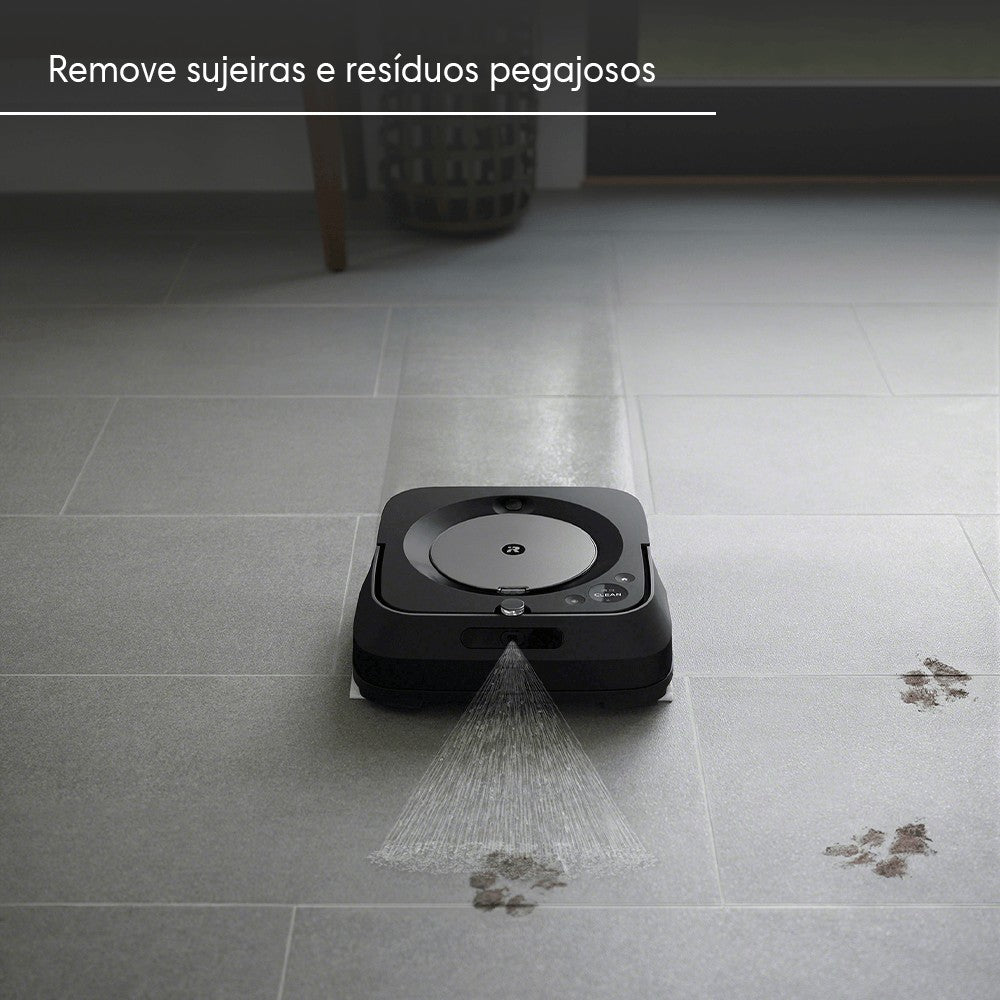 Robô Passa Pano Inteligente Bivolt Braava jet® m6 Graphite iRobot