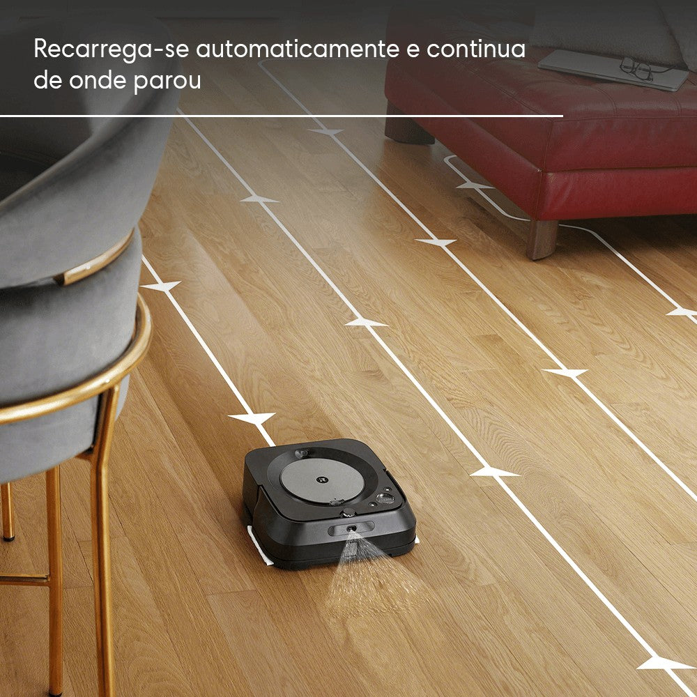 Robô Passa Pano Inteligente Bivolt Braava jet® m6 Graphite iRobot