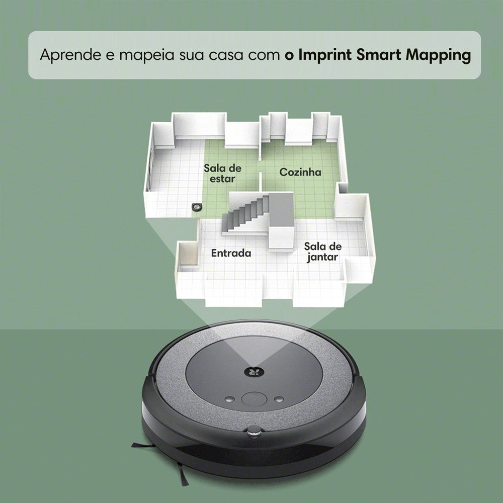 Robô Roomba i5+ Combo Aspirador e Passa Pano com esvaziamento Automático da iRobot - Bivolt