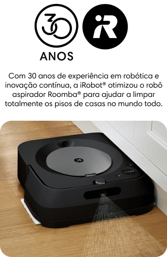 Robô Passa Pano Inteligente Bivolt Braava jet® m6 Graphite iRobot Robô Passa Pano Inteligente Bivolt Braava jet® m6 Graphite iRobot