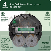 Robô Aspirador Roomba 505+ Combo, com Base AutoWash Dock, Aspira e Passa Pano, iRobot