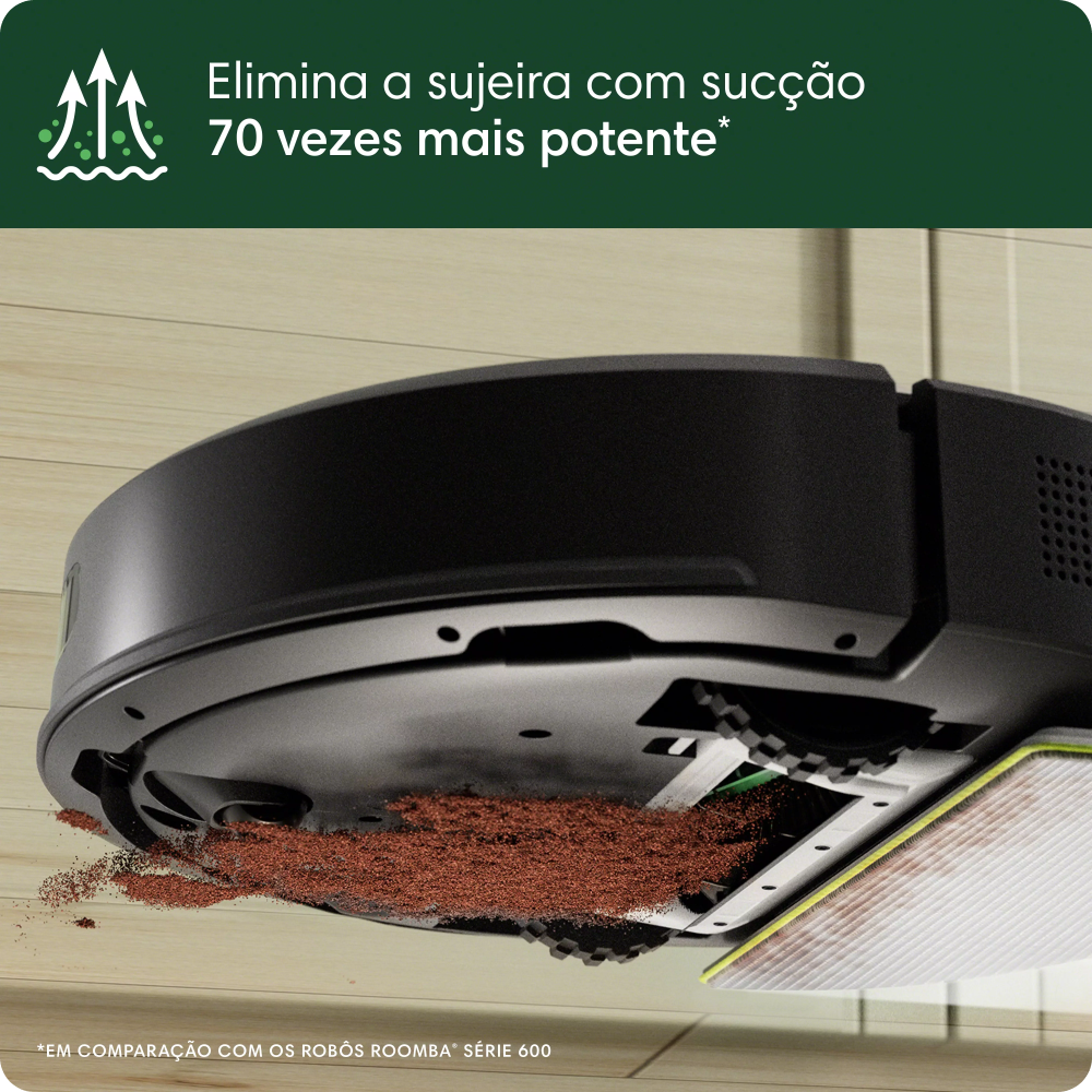 Robô Aspirador Roomba 105 Combo, iRobot, Aspira e Passa Pano (Pré-Vend Robô Aspirador Roomba 105 Combo, iRobot, Aspira e Passa Pano (Pré-Vend