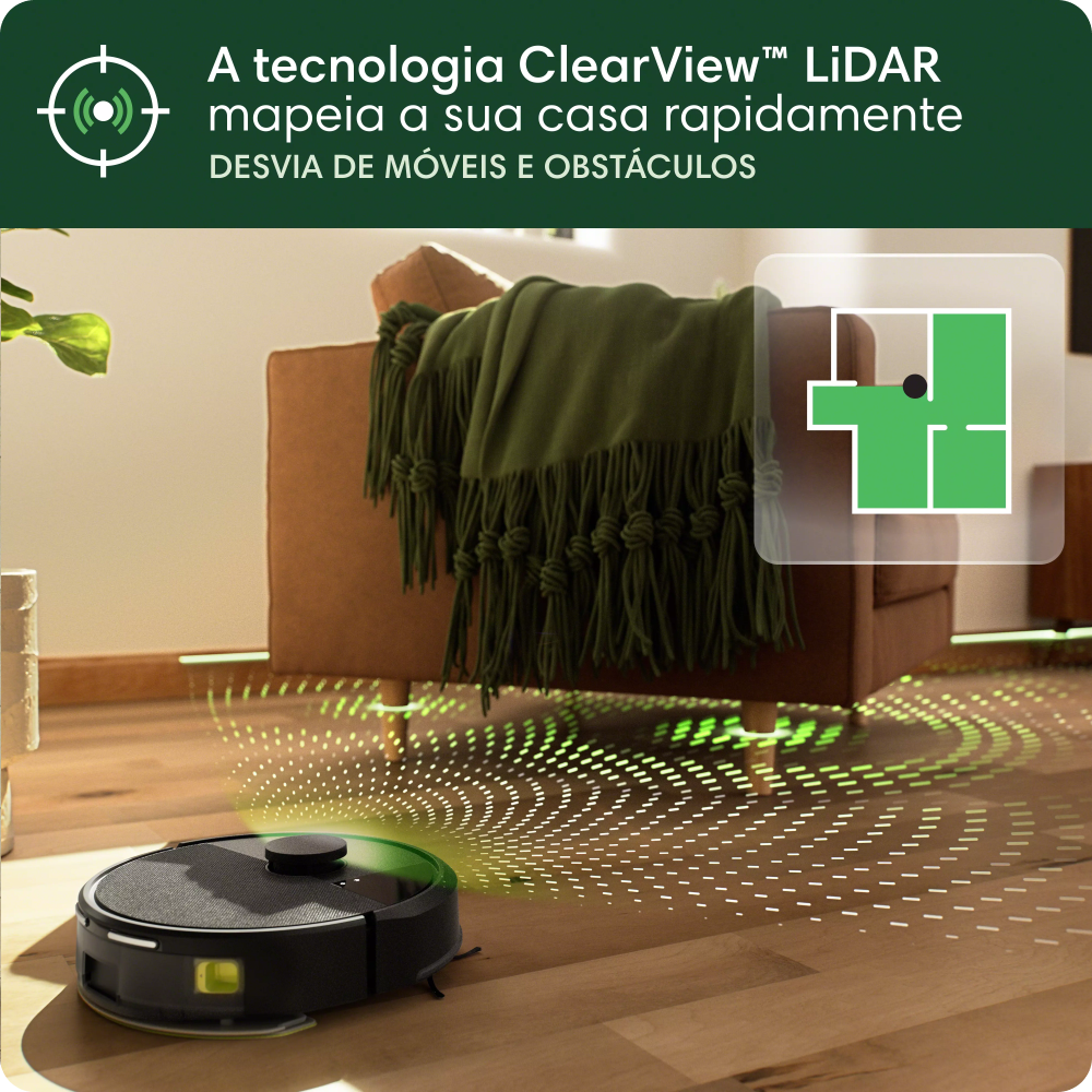 Robô Aspirador Roomba 105 Combo, iRobot, Aspira e Passa Pano Robô Aspirador Roomba 105 Combo, iRobot, Aspira e Passa Pano