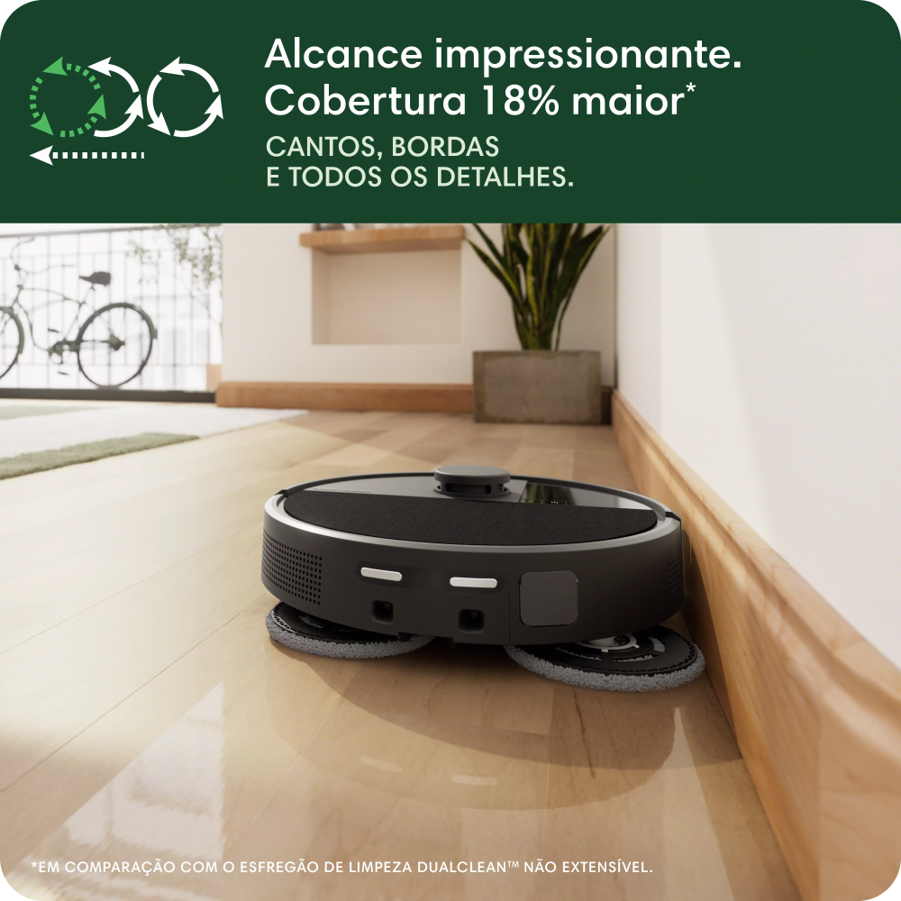 Robô Aspirador Roomba 505+ Combo, com Base AutoWash Dock, Aspira e Pas Robô Aspirador Roomba 505+ Combo, com Base AutoWash Dock, Aspira e Pas