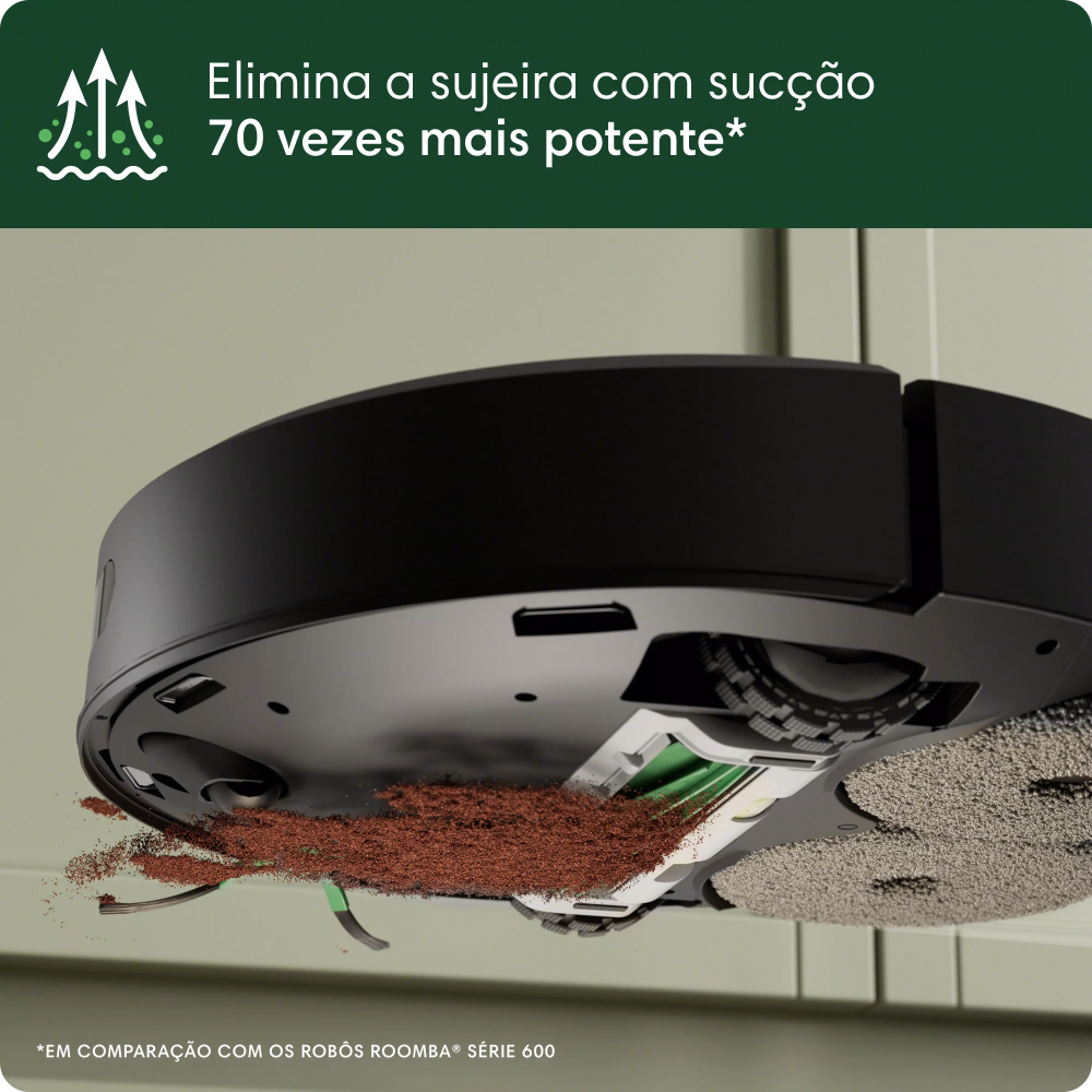 Robô Aspirador Roomba 405+ Combo, com Base AutoWash Dock, Aspira e Pas
