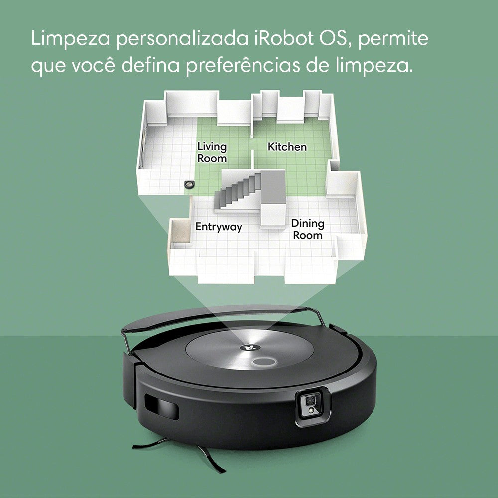 Robô Roomba Combo J7, 2 em 1, Aspira e Passa Pano da iRobot