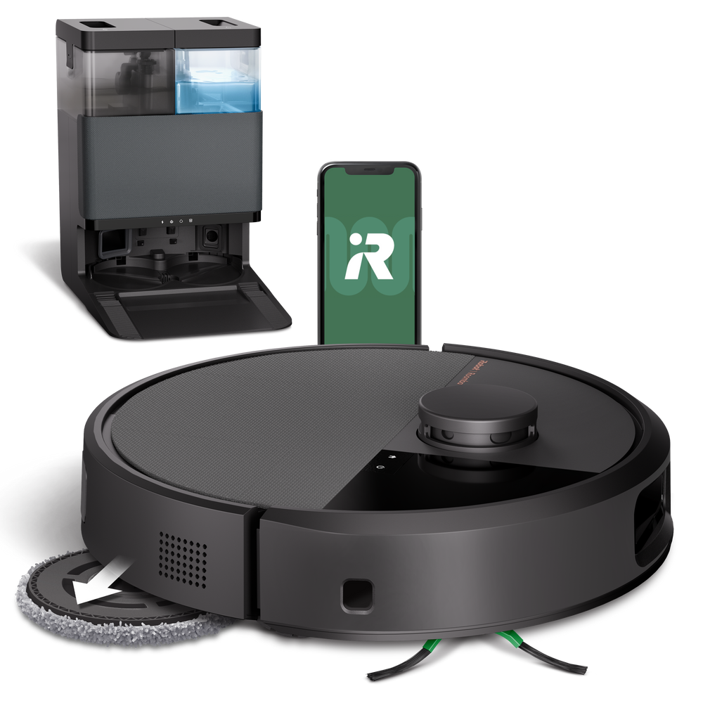 Robô Aspirador Roomba 505+ Combo, com Base AutoWash Dock, Aspira e Passa Pano, iRobot