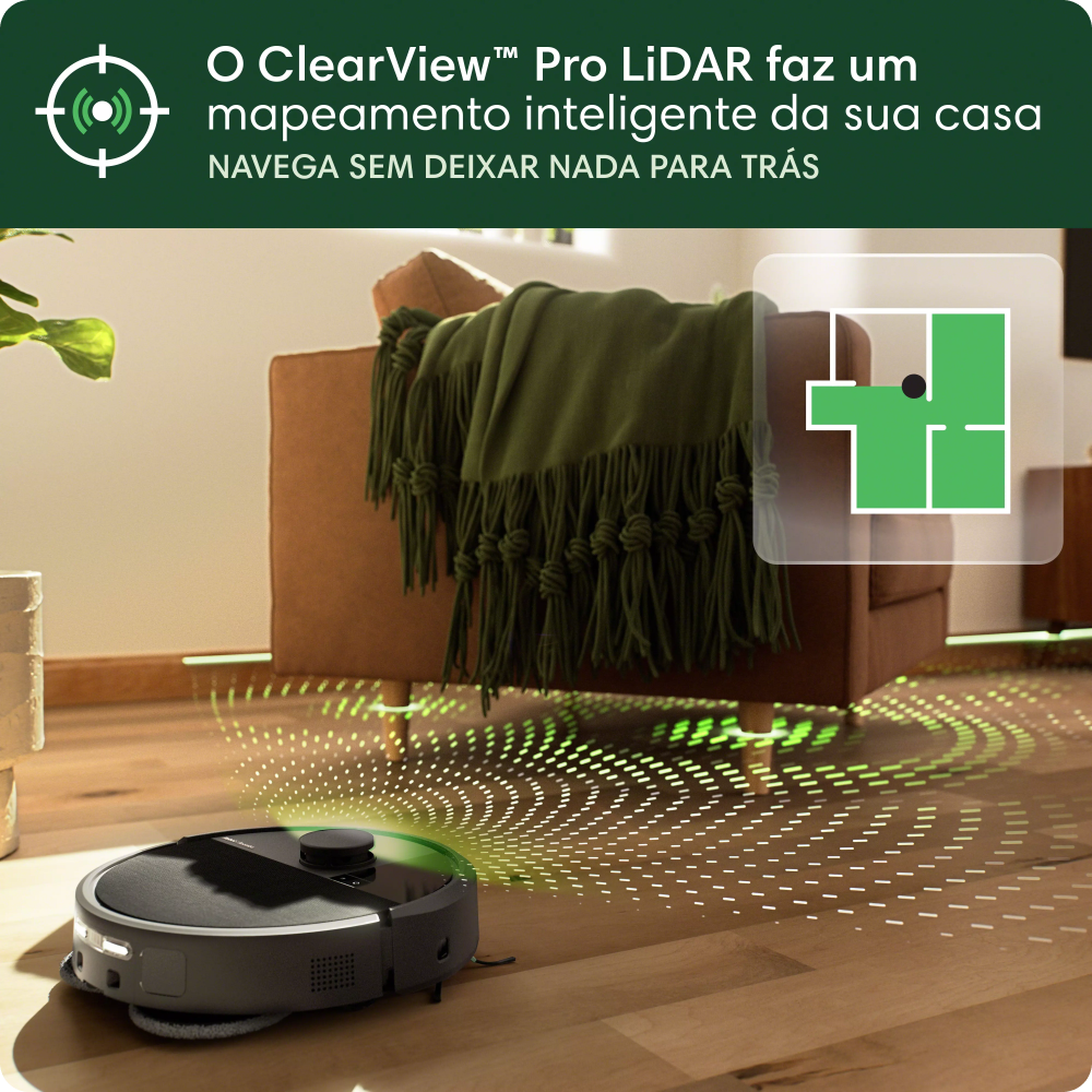 Robô Aspirador Roomba 405+ Combo, com Base AutoWash Dock, Aspira e Passa Pano, iRobot