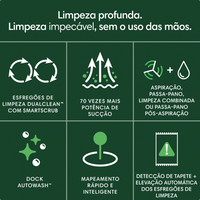 Robô Aspirador Roomba 405+ Combo, com Base AutoWash Dock, Aspira e Passa Pano, iRobot