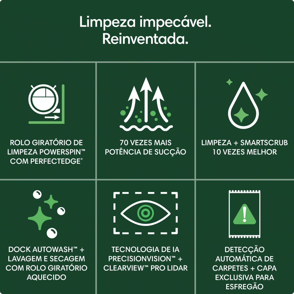 Robô Aspirador Roomba Max 705+ Combo, com Base AutoWash Dock, Aspira e Passa Pano, iRobot