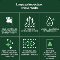 Robô Aspirador Roomba Max 705+ Combo, com Base AutoWash Dock, Aspira e Passa Pano, iRobot