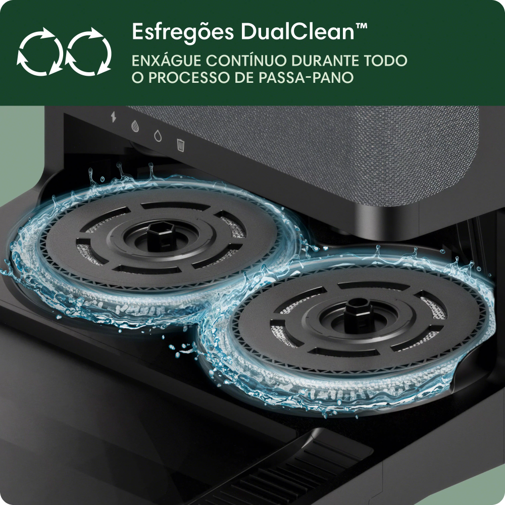 Robô Aspirador Roomba 405+ Combo, com Base AutoWash Dock, Aspira e Pas