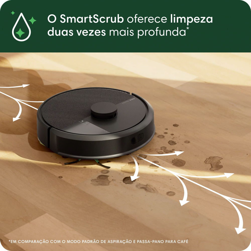 Robô Aspirador Roomba 505+ Combo, com Base AutoWash Dock, Aspira e Pas